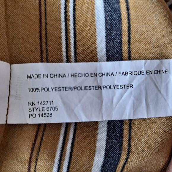 Eloquii Top Striped Sleeveless Asymmetrical Hi Lo Tank Blouse Gold Black Size 22 - Picture 9 of 11